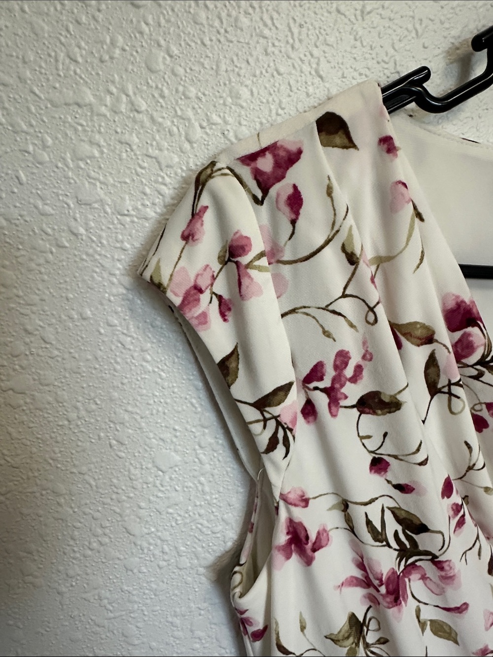 Lauren Ralph Lauren Pink Floral Midi Dress in Cream Size 4 - Picture 5 of 10